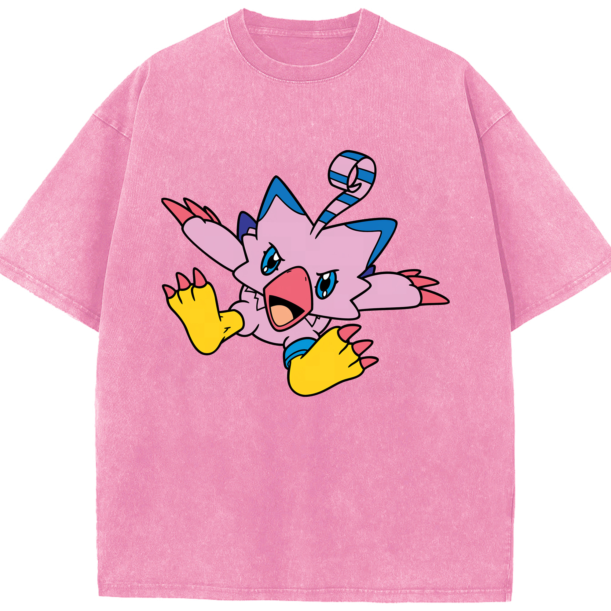 （画像用） Digimon デジタルモンスター/デジモン 綿100% ヴィンテージ風 半袖Tシャツ（フロントプリント）